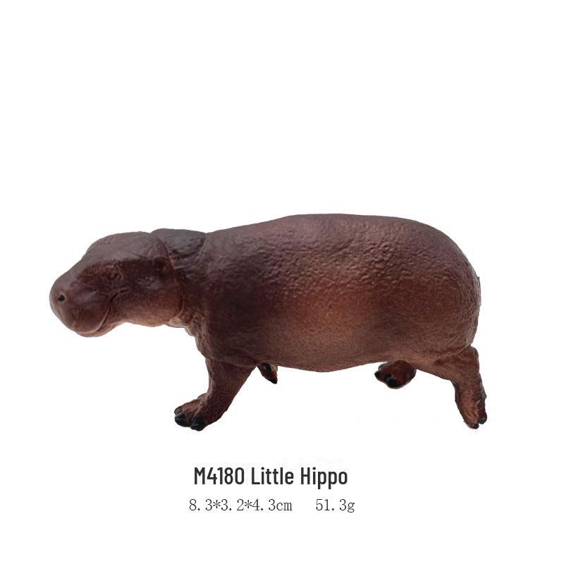 Educational African Wildlife Hippopotamus PVC Model Set
