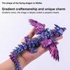 3D Printed Dragon Colorful Gem Dragon Figurines Movable Joint Rotatable Articulated Dragon Crafts Desktop Western Action Figure