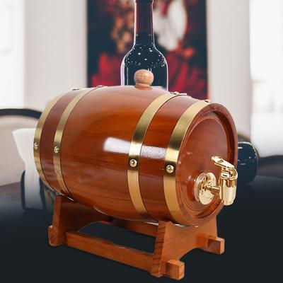 Aging Barrel with Wood Stand, Oak Wine for The Home Brewer, Maker, Cocktail