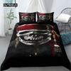 Skull Duvet Cover Set Queen Black Skeleton Paisley Floral Pattern Bedding Set for Teen Adult Polyester Halloween Comforter Cover