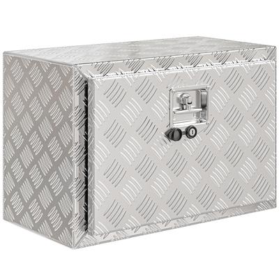 Aluminium Truck Tool Box, 60.9 X 35.5 X 40.6 Cm, 76 L Storage Chest with Lock and Keys, Silver
