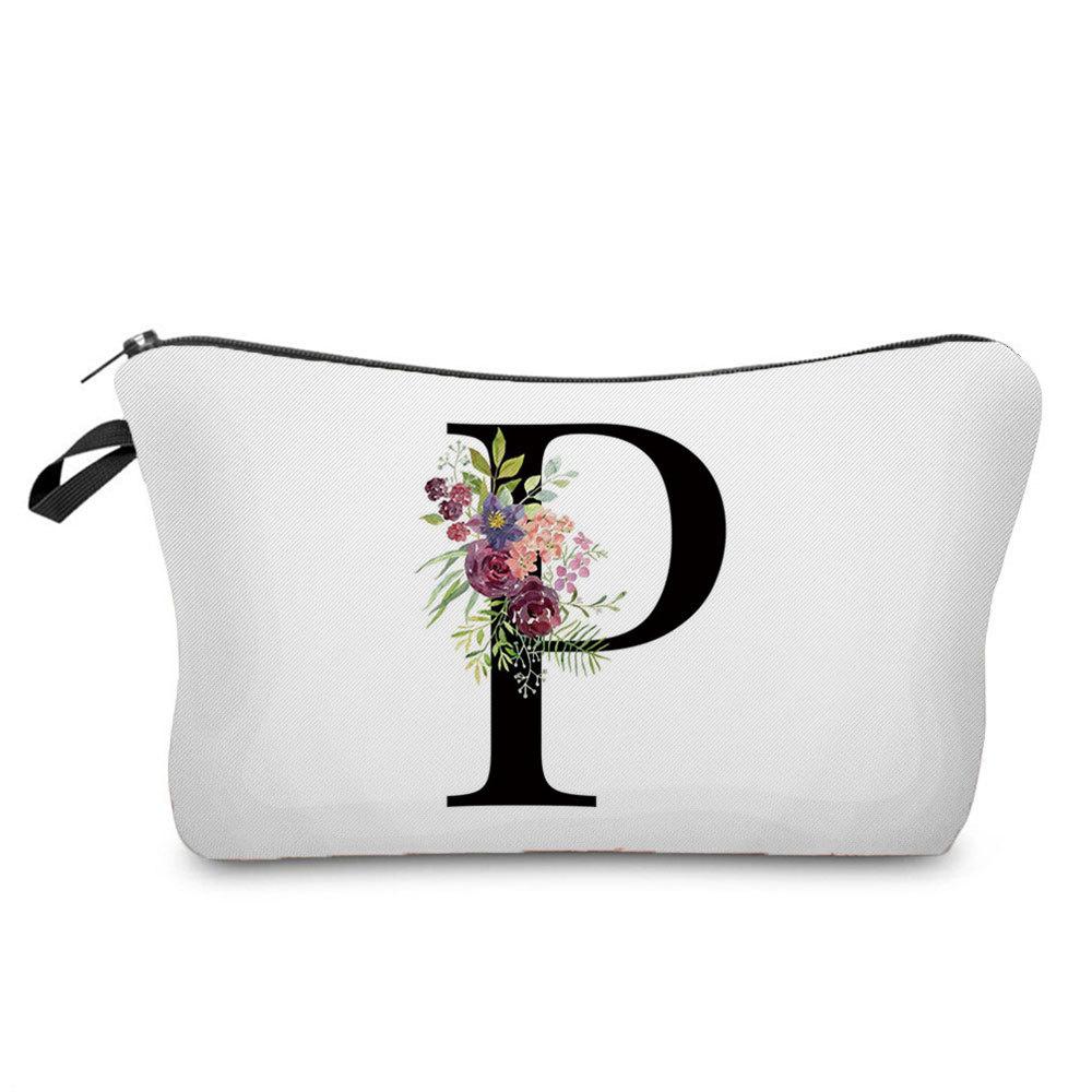 Women Letter Print Cosmetic Bag Toiletries Organize Travel Storage Case  6423 KTB