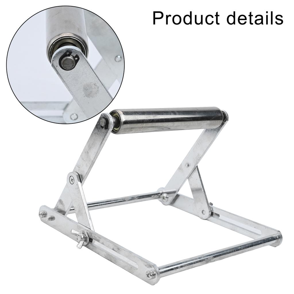 Foldable Support Frame Adjustable Cutting Machine Stand Metal Material Sturdy Construction Compact Size Convenient Design