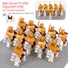 MOC Medieval Rohan Knights Soldiers Guard Army Lotr Cavalier Action Figures Mini Bricks Building Blocks DIY Toys for Kid Gifts