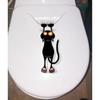 Scratch Cat Funny Bathroom Toilet Sticker Classic Room Wall Decals