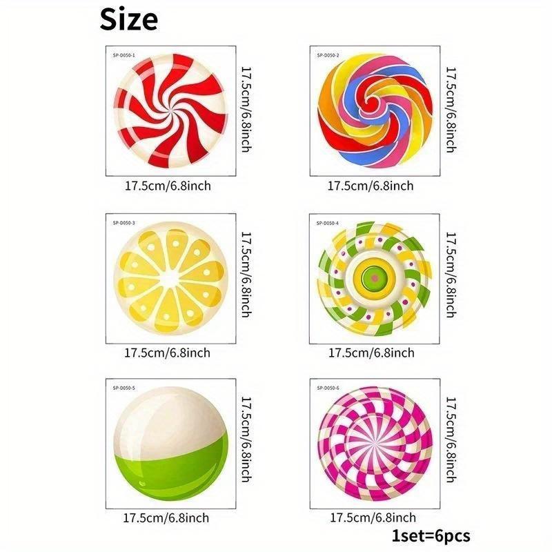 Christmas Series Decor New Arrival Candy Pattern Shape Floor Stickers Living Room Bedroom Floor Decor Wall Stickers Accessories