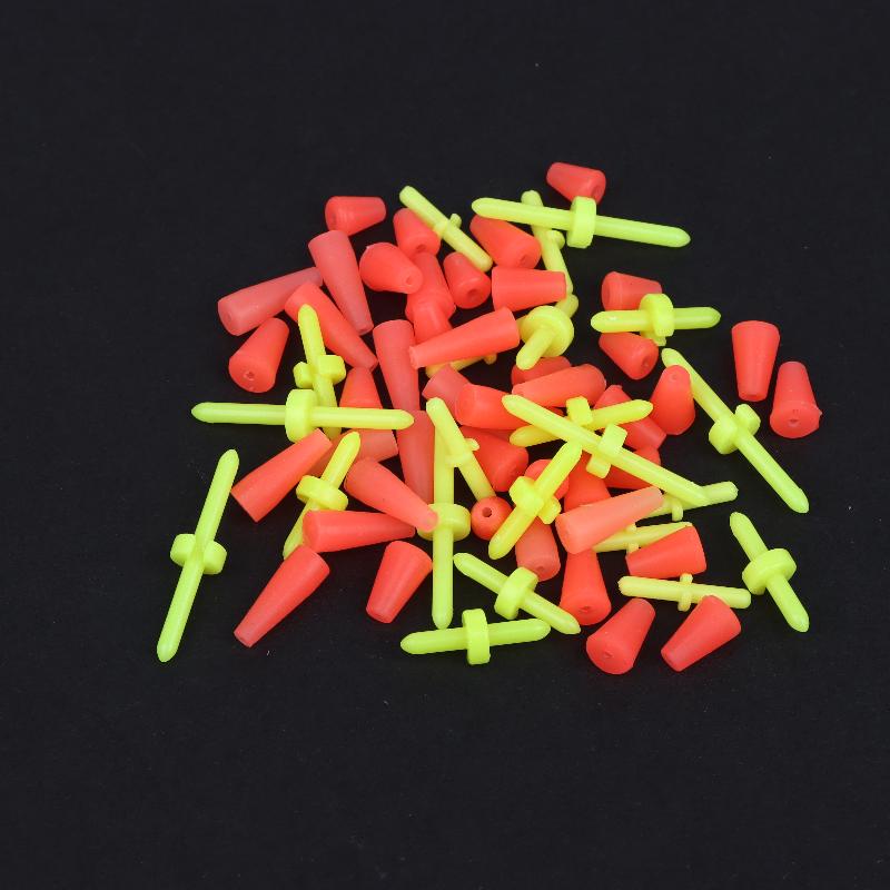 100Pcs/Lot Rock Sea Fishing Anti Wind Bar Cara Rod Bobber Float Stoppers Fishing Tackle Fishing Float Stoppers Tool Accessories