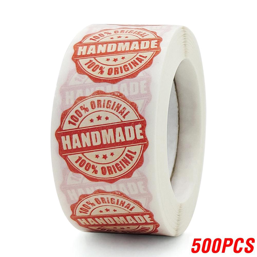 100-500 Stück Aufkleber Stilvolle Donut-Aufkleber 8 Designs Lecker aussehende Handgemachte weiße Etiketten-Aufkleber für Kuchen Brot Backen