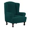 Wing Chair Slipcover Stoelhoezen voor Wingback Stoelhoezen Slipcovers 1 Stuk Stretch Sofahoes Meubelbeschermer Spandex Jacquard Geruit Patroon