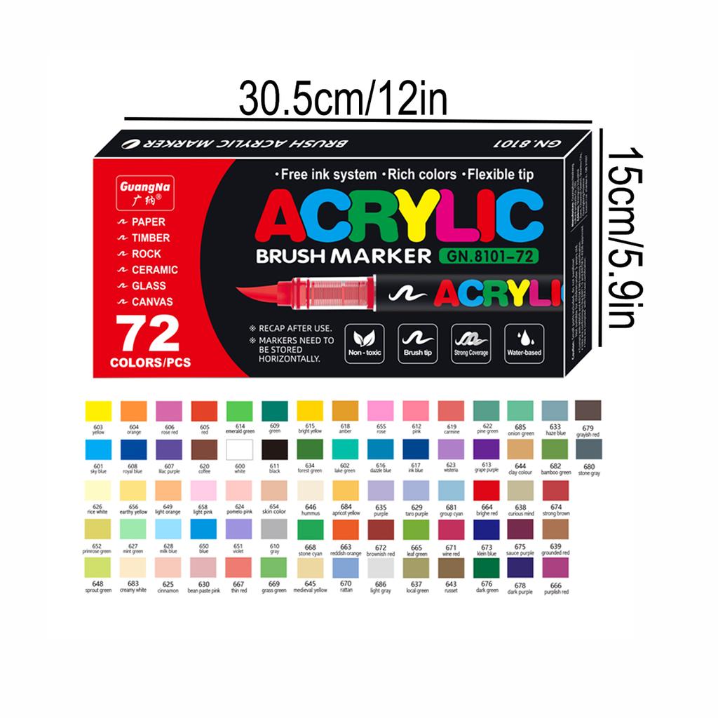 168/120/72/60/48/36/24/12 colors/box Artist Marker Set Direct Liquid Acrylic School Office Decoration Gift and Artwork Coloring