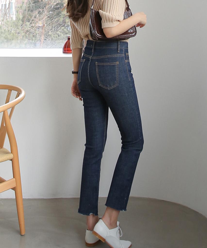 Ppaeppae Stretchy Spandex Inner Waist Bootcut Denim Pants