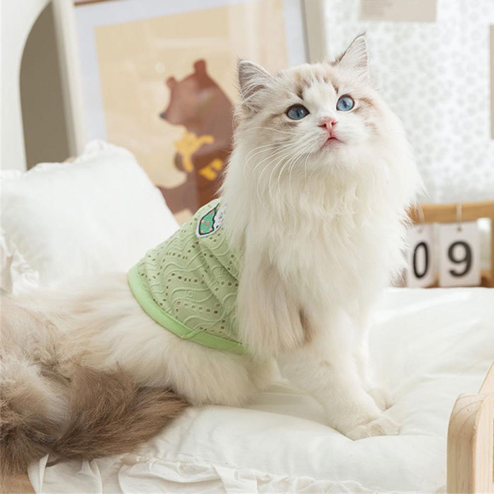 Mesh Breathable Sphynx Cat Clothes Clothing Summer Pet Camisole Vest for Cats Gotas Kitten Garfield Dog Shirts Mascotas Apparel