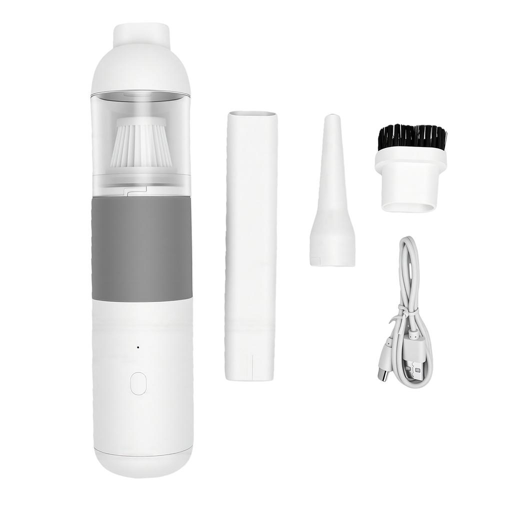 Rechargeable Handheld Vacuum Electric Duster 4 in 1 USB Long Nozzle Desk Car Vacuum One Click Empty