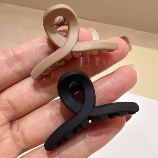 1/2Pcs Hair Claw Plastic Hair Clips with Non-Slip Secure Hold Frosted Color Interlocking Teeth Hair Clamp Hair Accessories