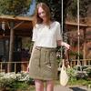 Women's Lyocell Blend Textured Knit Short Sleeve Top