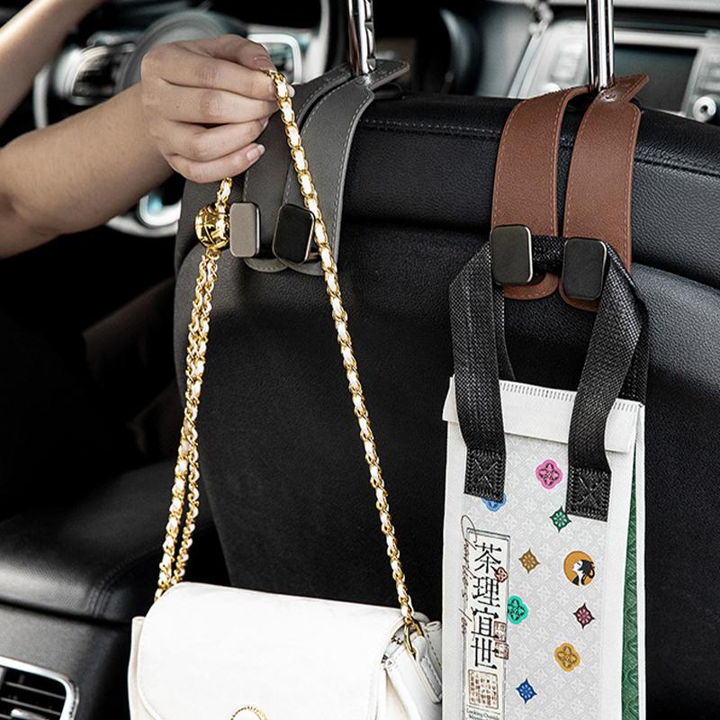 Universal Suede Car Hook Car Seat Hanger Hooks Seat Back Hook Bags Clothes Sundries Hanger Auto Car Accessories
