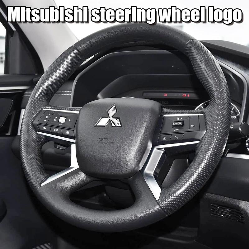 1Pc Mitsubishi Logo Steering Wheel Decal 3D Sticker Car Badge Logo For Mitsubishi Colt Delica Ralliart Pajero Xpander Space Star