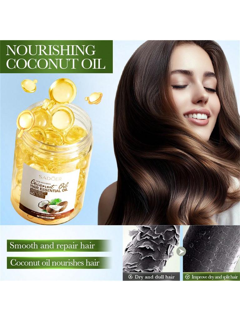 Nourishing Coconut Oil Hair Essential Oil. Conditioner For Women & Men Haircare Fragrance Care Essen