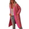 2025 Autumn Winter New Contrasting Leopard Print Long Sweater Fashionable Retro Pocket Women's Jacket