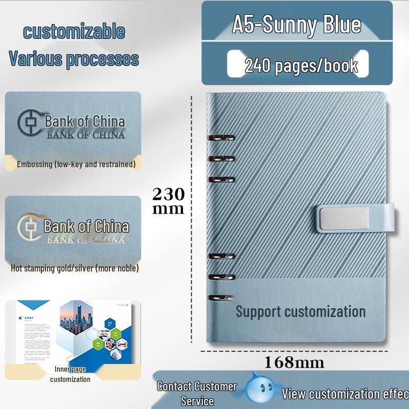 Niestandardowy notes A5 w segregatorze i kubek termiczny zestaw upominkowy z logo na święta i pamiątki firmowe