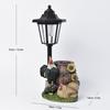Garten Solar Leuchtlicht Welpen Ornamente Gartendekoration Skulptur Harz Handwerk Geschenk