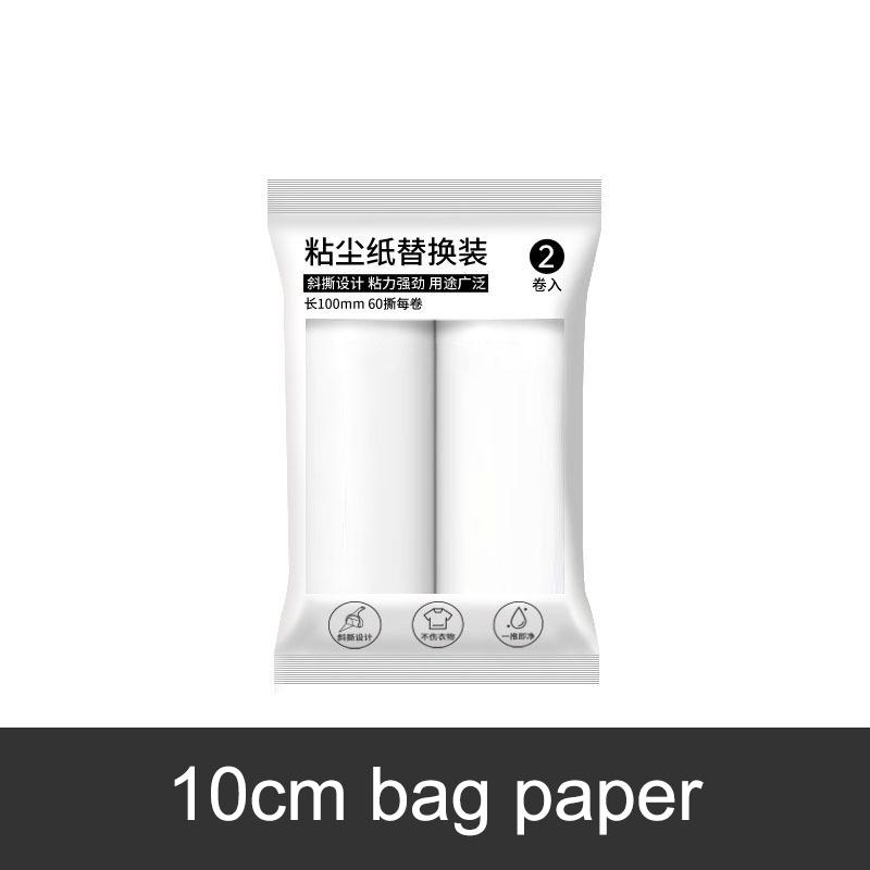 Tearable Roll Paper Hair Sticky Roller Dust Pet Hair Remover Brush Clothes Carpet Cleaning Replaceable Core 10cm Surface