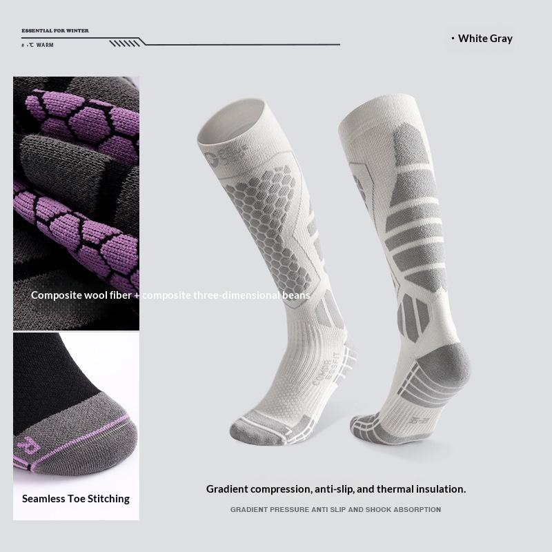 Thermal Winter Cotton Men Women Ski Socks High Elastic Sports Socks Snowboarding Cycling Adult Skiing Thicker Leg Warm
