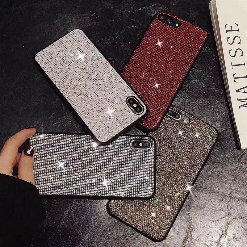 

Для iphone XS MAX XR XR X 8 7 6 6S Плюс мода Блеск Bling Малый Grid Phone Hard PC Case