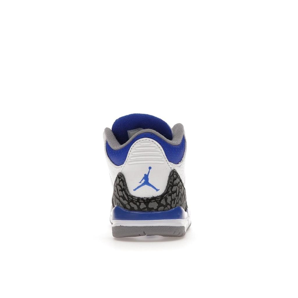Air Jordan 3 Retro PS Racer Blue Barnesko Hvite Svarte Sementgrå 429487-145