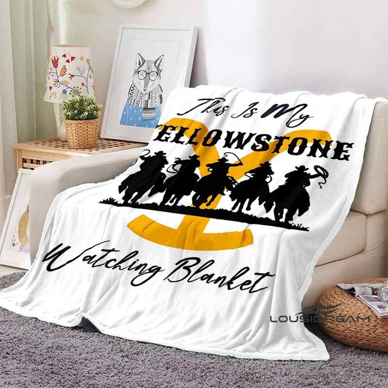 Personalisierbare 3D-gedruckte Yellowstone-Thermodecke, Geeignet für Wohnzimmer, Schlafzimmer, Bett, Sofa, Bürogeschenk, Flanelldecke