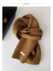 Wool Pure Australian Knitted Scarf New Style Solid Color Unisex Winter Warm