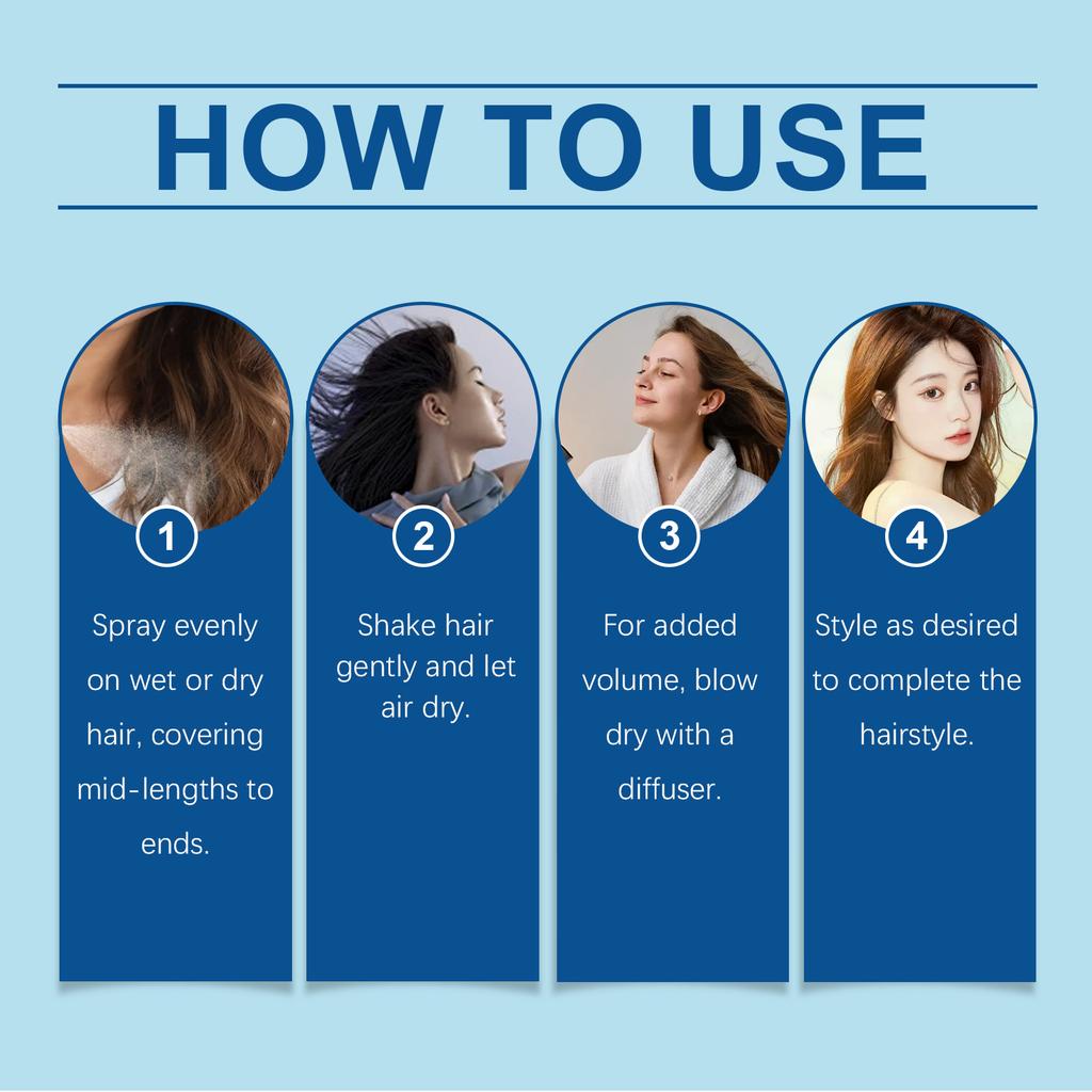 Sea Salt Hair Styling Spray for Improve Hair Volumizing Texturing Lasting Styling Strong Holding Moisturizing Hair Fluffy Spray