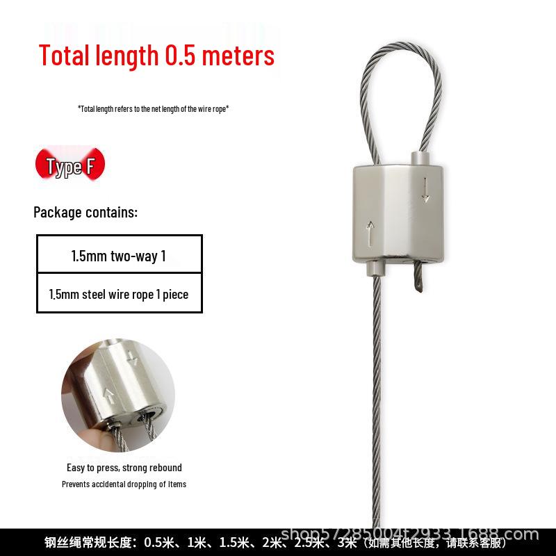 Wire Rope Self-Locking Double Hole Clamp Adjuster Clip