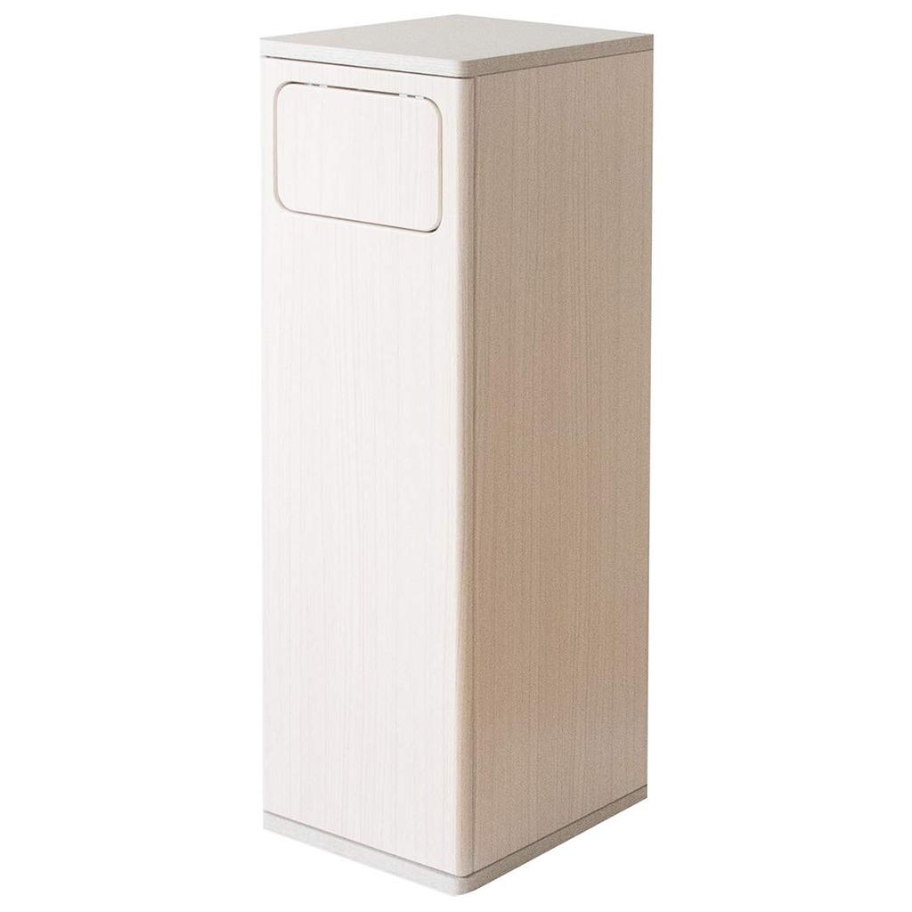 Miyatake Seisakusho Wooden Dustbin Empro 45L Garbage Bag Compatible Push-Type (Empro) White, DB-800_WH