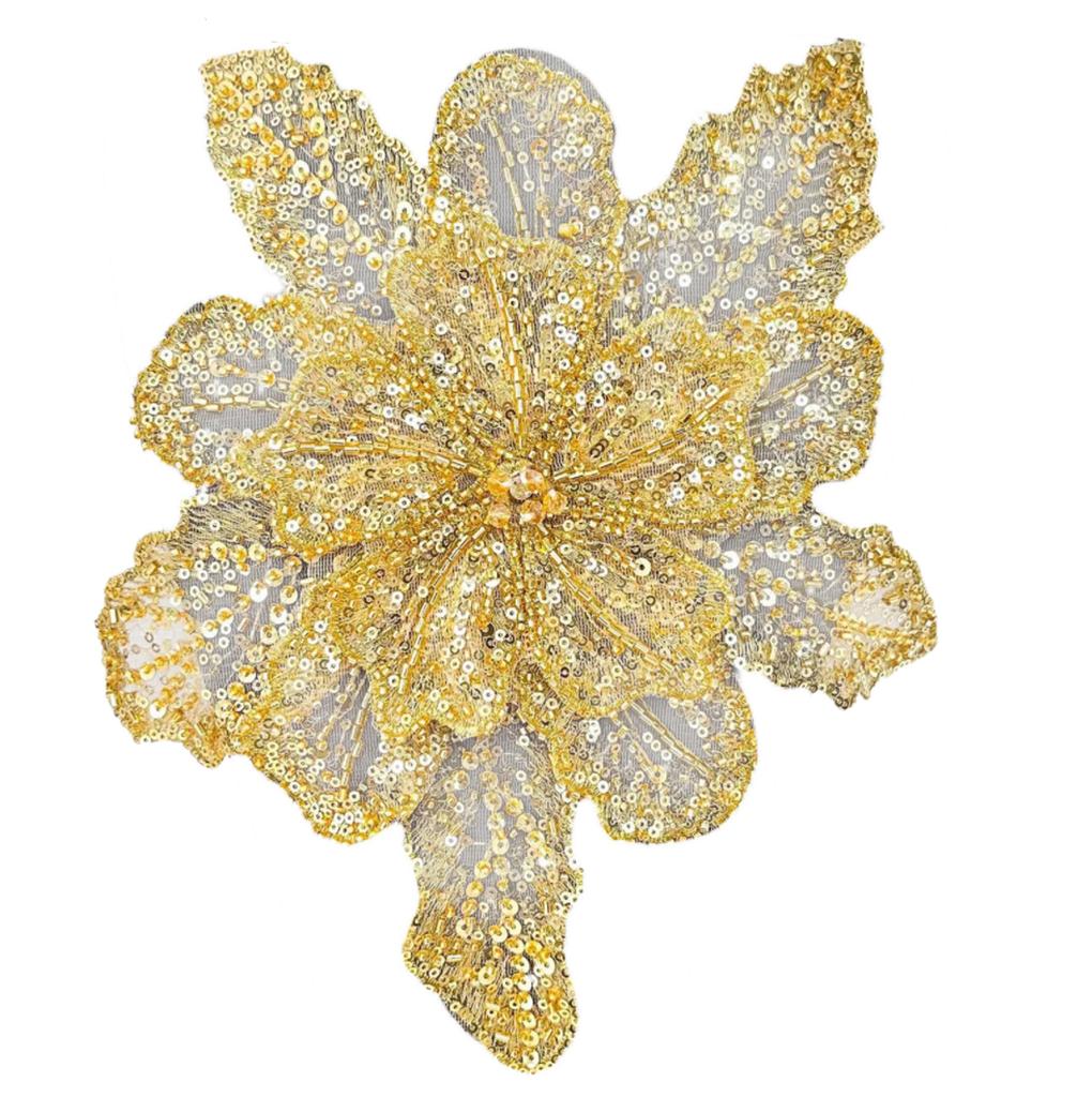 Eye-Catching Sequins Flower Applique for Clothes Hat Sewing Patches DIY Scarf Wedding Dress Decors Accessories
