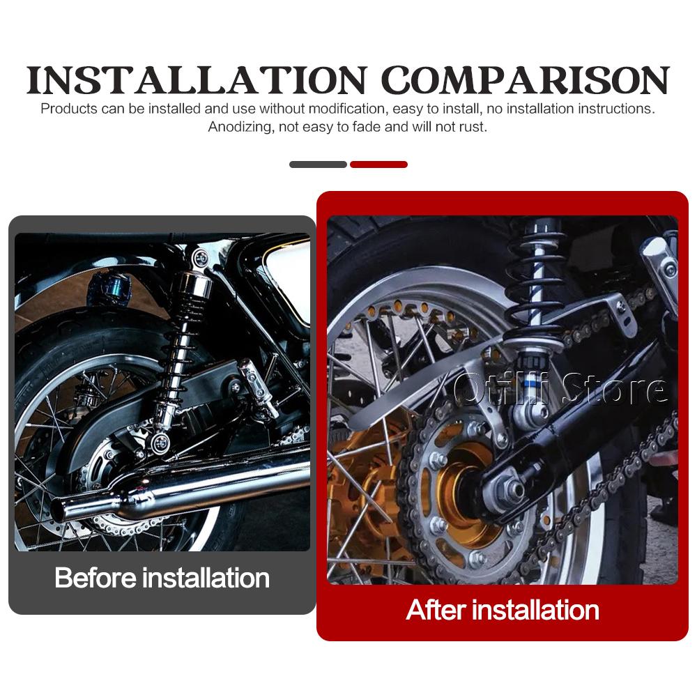 Fit For Bonneville T100 T120 Scrambler Speed Twin 900 1200 Thruxton RS Rear Sprocket Cover Motorcycle Chain Protector Guard