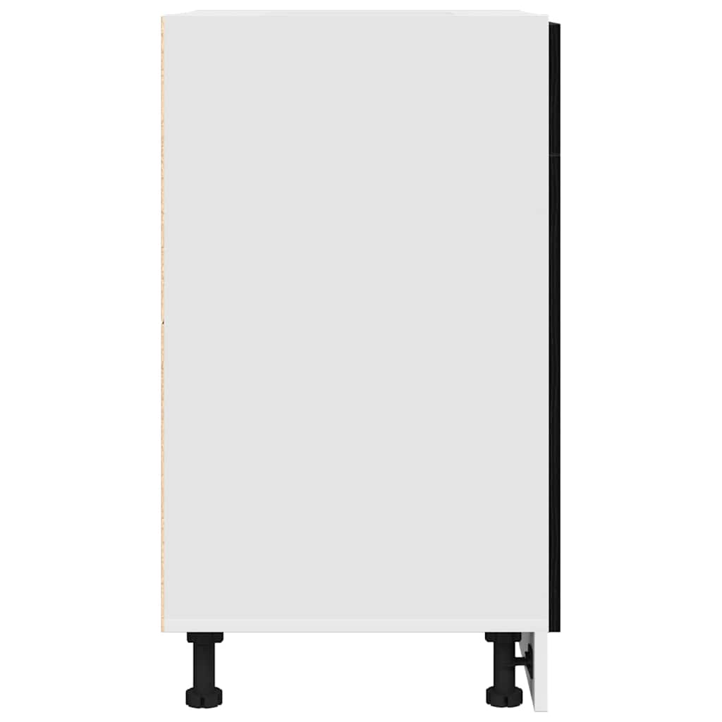 Hanging Cabinet with Shelf Black Oak Effect 50 x 46 x 81.5 cm