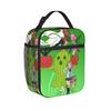 Anime Digimon Adventure Palmon Lunch Bag Vintage Travel Lunch Box Print Portable Insulated Tote Food Bags