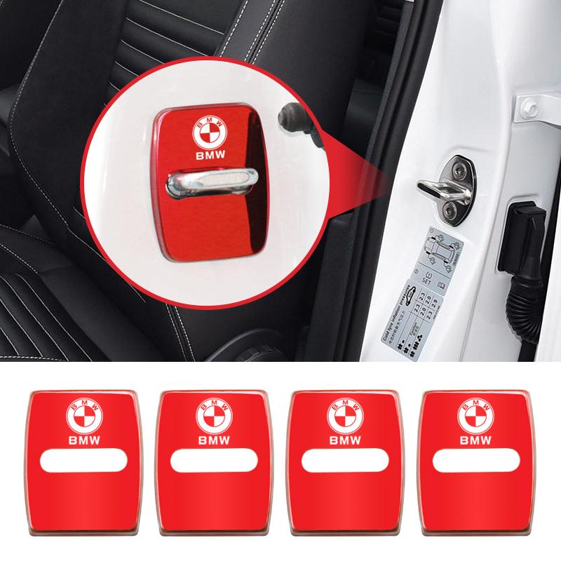 DJSA5 4Pcs Metal Car Door Lock Covers Car Accessories For BMW G26 F10 E90 F20 E46 E60 E70 E39 E36 Rust Proof Decoration Cover Stickers