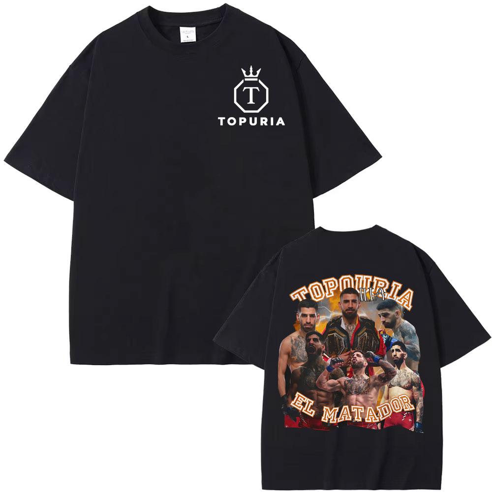 2026 El Matador Ilia Topuria Vintage Graphic T Shirt Mens Clothing Fashion Gothic T Shirts Man Summer Tops Comfort Tshirt