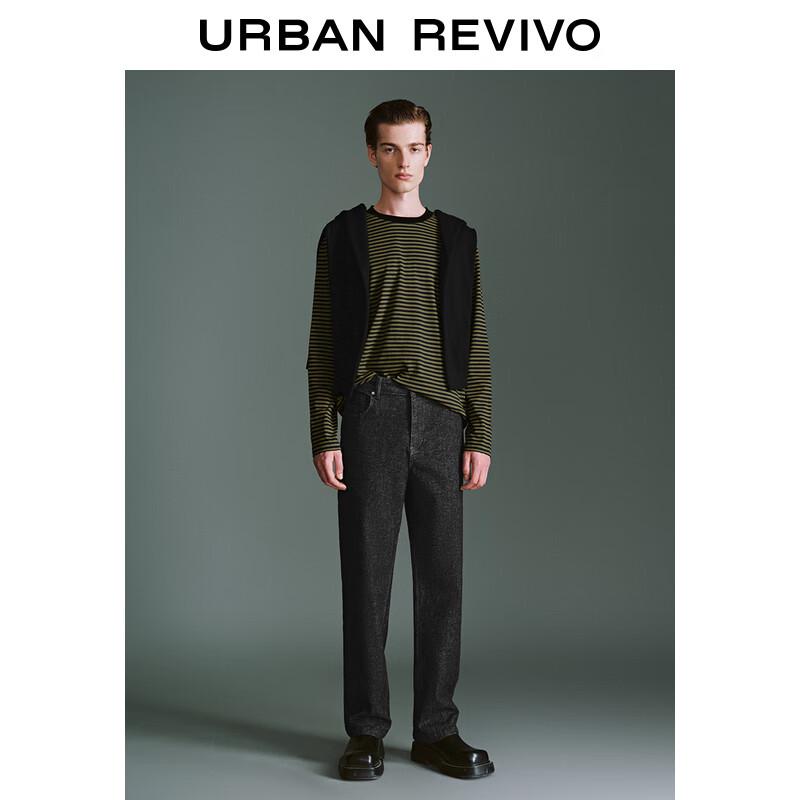 

Мужская футболка с длинным рукавом в полоску с цветными блоками UR 2025 Весна M