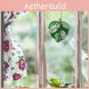 Glass Window Stained Hangings Monstera Suncatcher Leaf Plant Wall Ornaments Art