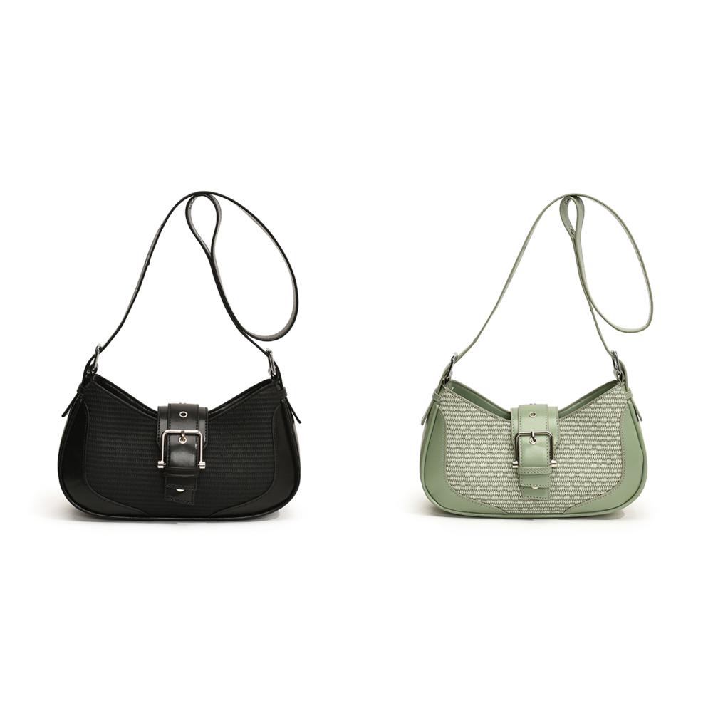 

- Shoulder Bag PU Leather Underarm Bag Y2K Fashion Handbag for Women (Black)