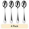 4 Pack Stainless Steel Teaspoon Set Durable Polished Finish Dishwasher Safe Perfect Desserts and Small Bites Elegant Tableware