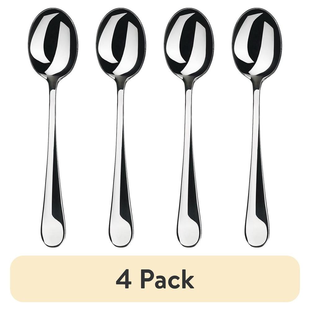 

4 Pack Stainless Steel Teaspoon Set Durable Polished Finish Dishwasher Safe Perfect Desserts and Small Bites Elegant Tableware United States