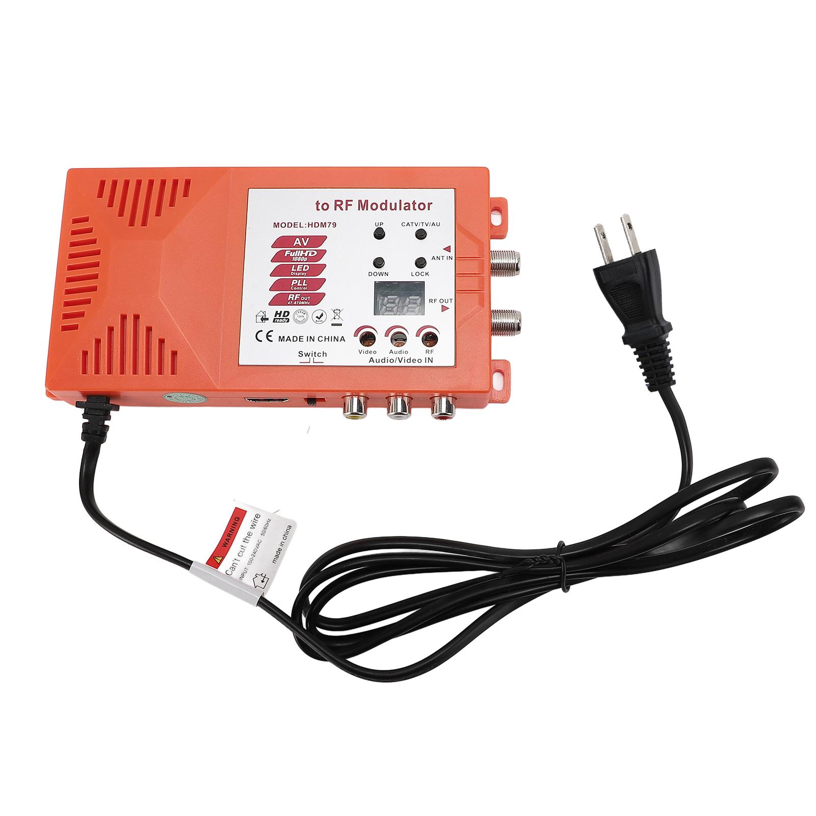 

Интерфейс HD Multimedia для модулятора RF 1080P AV в RF коаксиальный преобразователь с поддержкой выходного формата PAL NTSC US Plug AC 100-240V