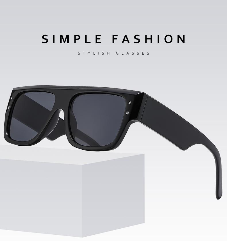 1/3pcs Classic Square Frame Sun Glasses Wide Leg Design Fashion Eyeglasses Women Rice Nail Sunglasses New Sunglasses Female