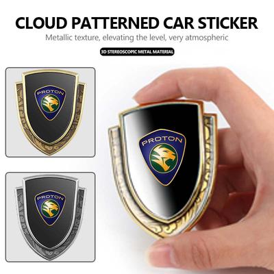 3D Metal Car Side Body Trunk Decoration Emblem Sticker Shield Styling For Proton Iriz Exora Preve Gen-2 X70 Inspira Waja Perdana