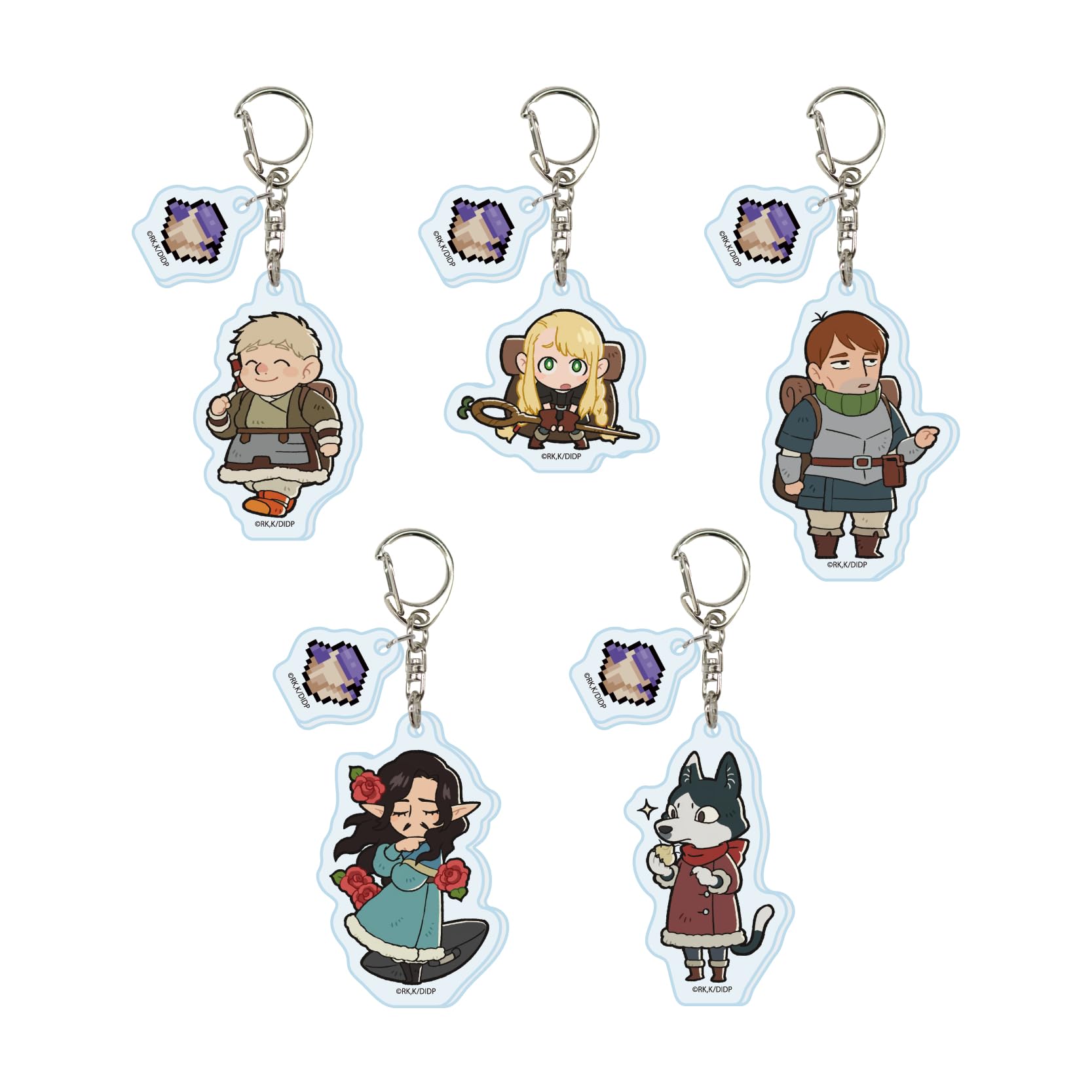 

Dungeon Meshi 01 [Official Illustration] Acrylic Keychain with Parts, Box of 5