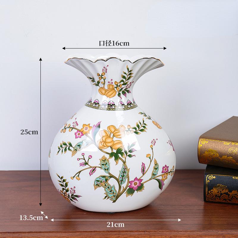 Creative lucky bag ceramic vase Home decoration accessories Living room tabletop decorations Flower arrangement device